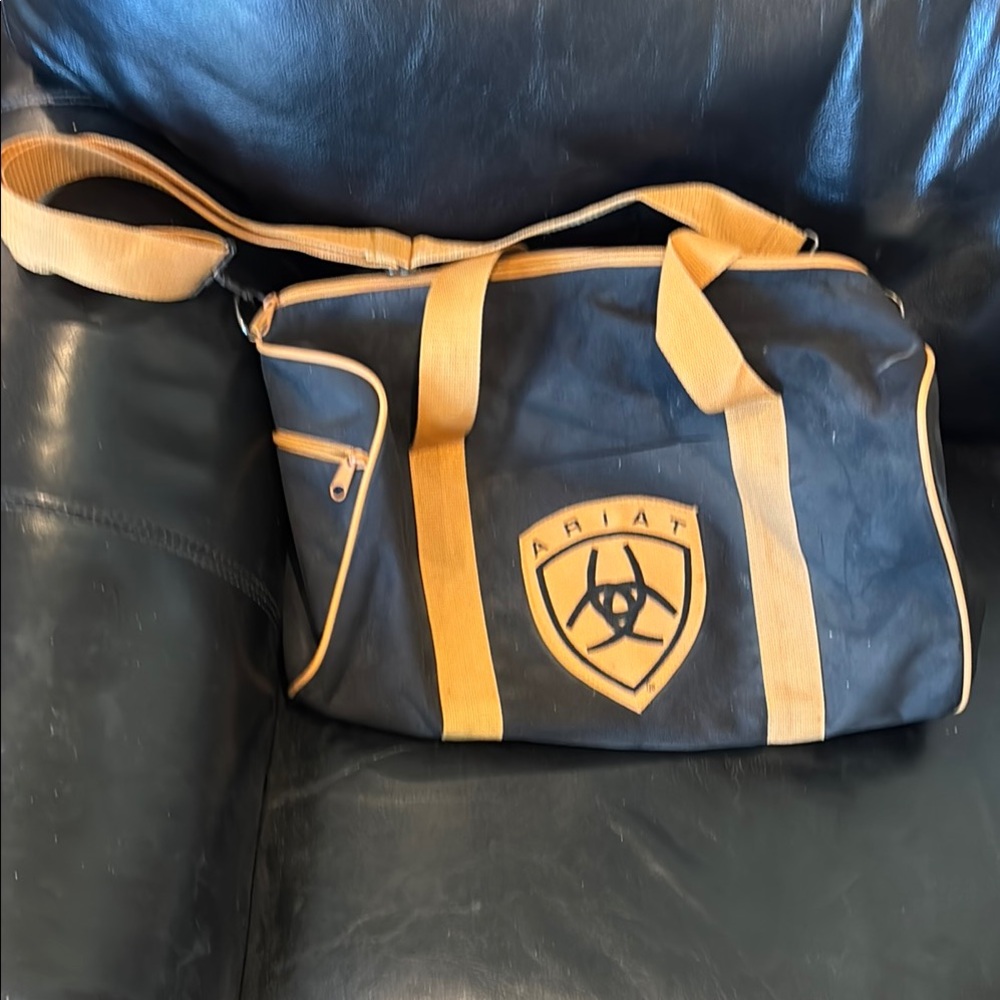 Ariat Black and Orange Duffle Bag